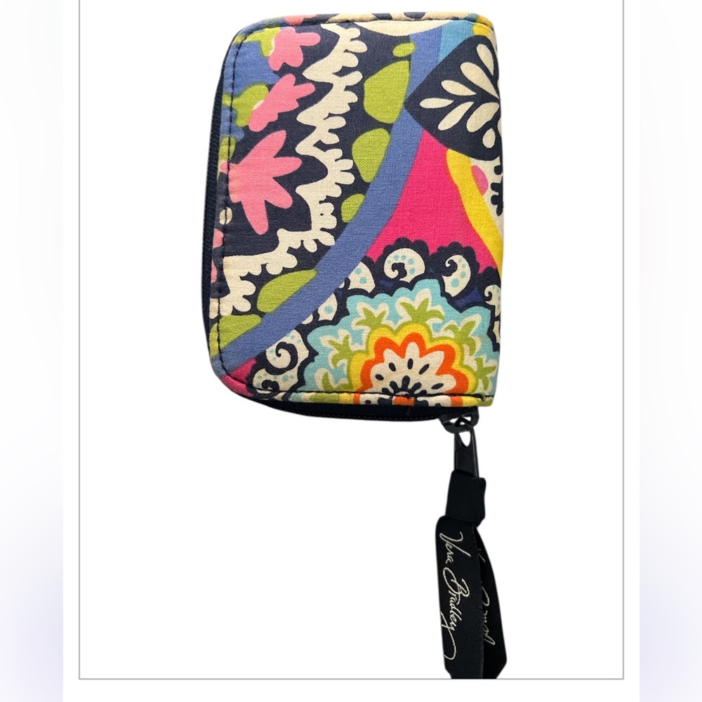 Vera Bradley Zip ID Wallet Case Wristlet Floral Print Window ID Holder - Picture 2 of 4
